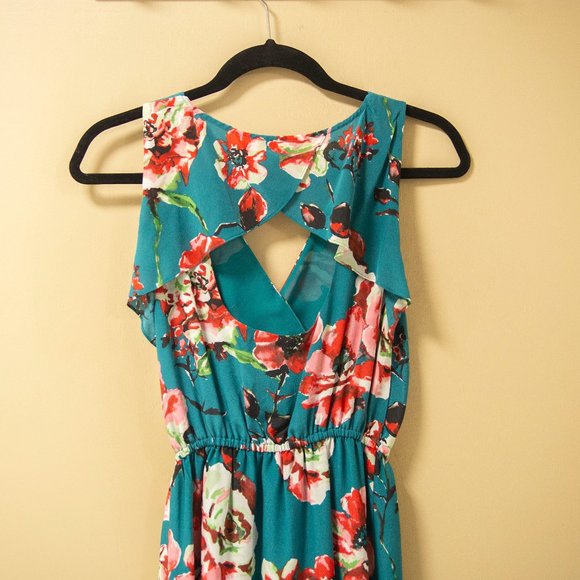 Lucky Brand 100% Silk Faux Wrap High Low Dress XS - Picture 6 of 9